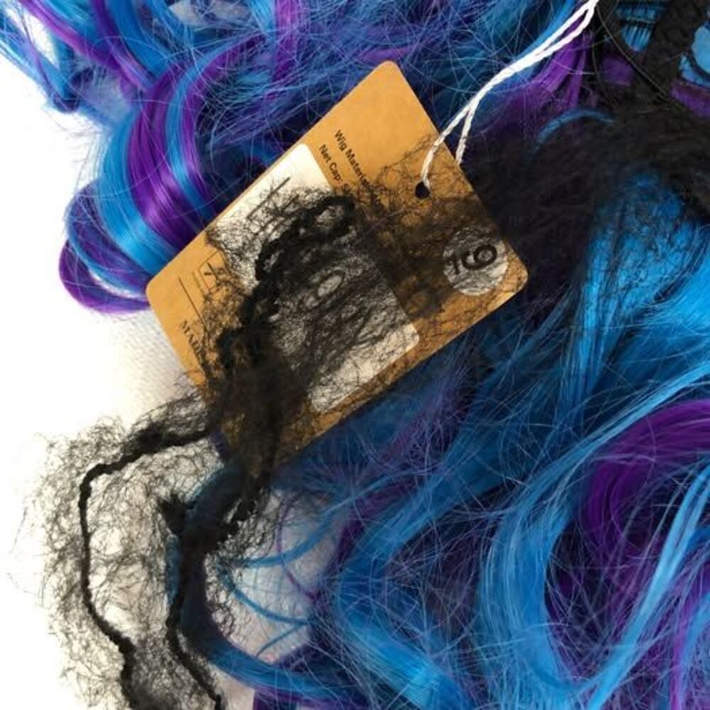 Fashion Wig Blue and Purple Curly Costume Cosplay New Heat Resistant - Picture 6 of 10